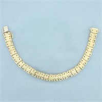 Diamond Cut Link Bracelet in 14k Yellow Gold