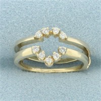 Diamond Ring Jacket for Pear Diamond in 14k Yellow