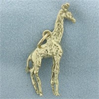 3D Giraffe Charm or Pendant in 9k Yellow Gold