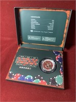 1.5oz FUNCTIONING .999 SILVER ROULETTE WHEEL