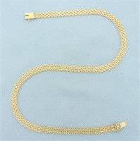 16 Inch Bismark Chain Necklace in 14k Yellow Gold