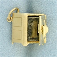 Vintage Mechanical 3 D Safe Charm or Pendant in 14