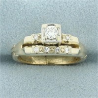 Vintage Engagement Wedding Ring with Arthritic Sha