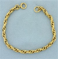 Twisting Cable Link Bracelet in 14k Yellow Gold