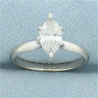 1ct Marquise Solitaire Diamond Engagement Ring 14k