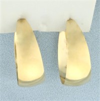 Drop Hoop Earrings in 14k Yellow Gold