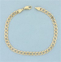 Curb Link Anklet in 10k Yellow Gold