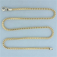 Italian 20 Inch Foxtail Link Chain Necklace in 14k