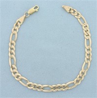 Italian Figaro Link Bracelet in 10k Yellow Gold