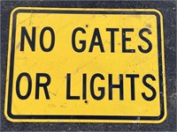 Railroad Caution Sign No Gates or Lights Metal