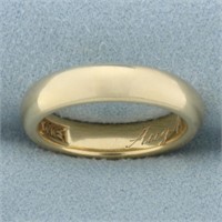 Antique Dome Wedding Band Ring in 14k Yellow Gold