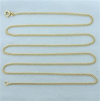 29 Inch Curb Link Chain Necklace in 14k Yellow Gol