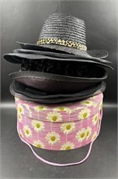 Ladies Derby Church Hats and Hat Box