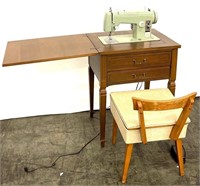 Sears Kenmore Sewing Machine Desk and Chair
