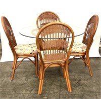 South Sea Rattan Table and Chairs