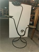Metal candle/plant holder 30" t