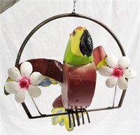 Metal Hanging Parrot