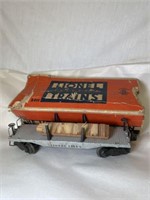 VTG. Lionel 6411 Flat Car With Logs And Box 8