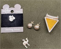 STERLING SILVER DISNEY CHARM, STERLING SILVER AND