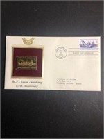 U.S. Naval Academy 22k gold 32c stamp see pic