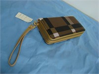 Genuine Leather Wallet-Plaid
