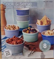 Over & Back Cook & Serve 8 Pc Ramekins-Asst Colors