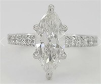 2.00 Ct Marquise Diamond Engagement Ring 14 Kt