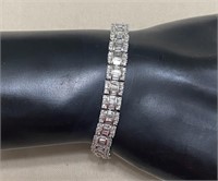 5.00 Ct Diamond Cluster Bracelet 10 Kt