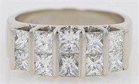 $ 9200 2.25 Ct Princess Diamond Channel Set Ring