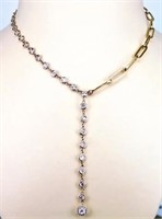 $ 9800 1.75 Ct Diamond  Paperclip Necklace