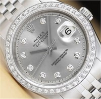 Rolex Men Datejust  Diamond Watch