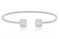 .50 Ct Round Baguette Diamond Bracelet 18 Kt