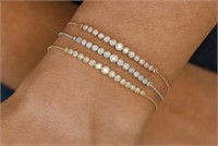 .55 Ct Diamond Graduated Bezel Set Bracelet 18 Kt
