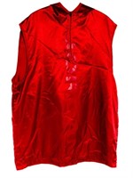 "JORDAN" Vintage Red Sleeveless Warm Up Hoodie -