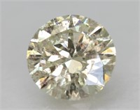 Certified 1.35 Ct Fancy Yellow Round Loose Diamond