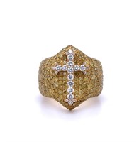 $ 24,360 5.25 Ct Diamond Cross Ring 18 Kt
