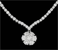 AIGL $68,720 11.20 Ct Diamond Necklace 18 Kt