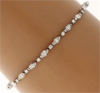 $ 14,900 3.75 Ct Marquise Round Diamond Bracelet
