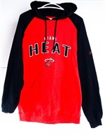 Reebok "Miami Heat" Logo Hoodie Size M  Red/Blac