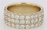 $ 10,620 3.00 Ct Diamond Infinity Band Ring 14 Kt