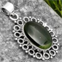 925 Sterling Silver Chrome Chalcedony Pendant