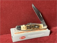 NEW CASE XX STOCKMAN STAG HANDLE POCKET KNIFE 6347
