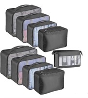 New Voniry 9 Set Packing Cubes - Waterproof Mesh