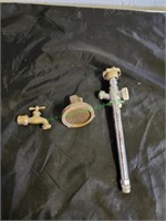 Vintage Brass Sprinkler Head & Outdoor Spigot