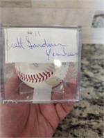 brett gardner signed ball Yankees #11