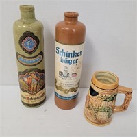 Vintage alcohol bottles and stine