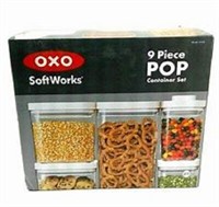 OXO Softworks 9 PC Pop Up Lids Container Set