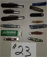12 Pocket Knives-Buck, Barlow & others