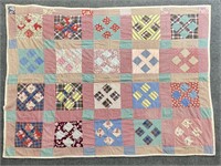 Vintage Handmade Sack Back Quilt