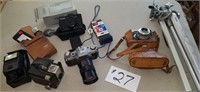 Vintage Cameras-Canon, Brownie Hawkeye,